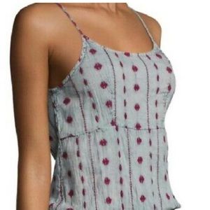 Raga gorg boho tank top with burgundy embroidery
